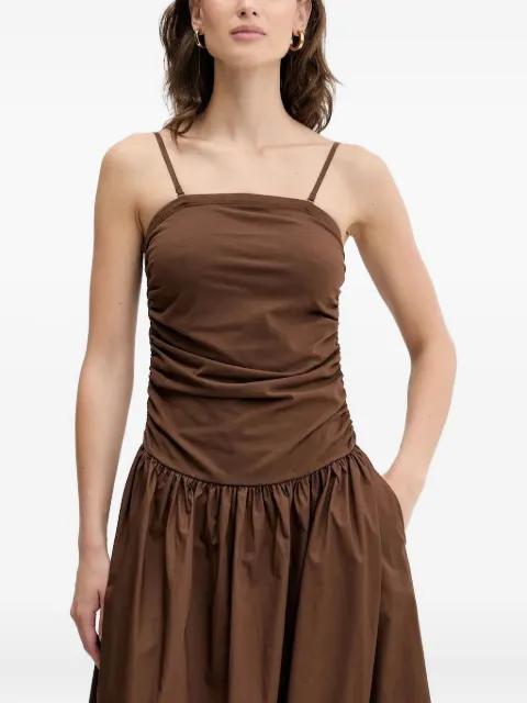 Lola gathered-waist midi dress by NEVER FULLY DRESSED