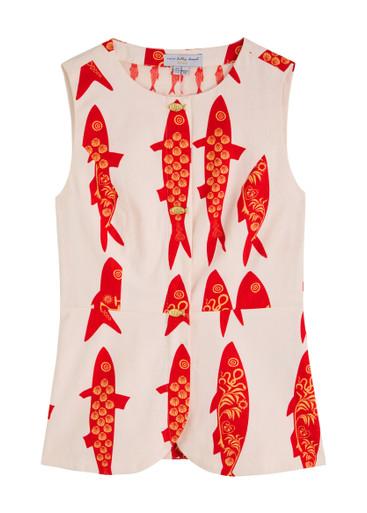 Marina Sol cotton waistcoat top by NEVER FULLY DRESSED