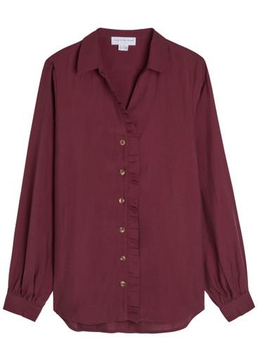 Miley ruffle-trimmed woven shirt by NEVER FULLY DRESSED