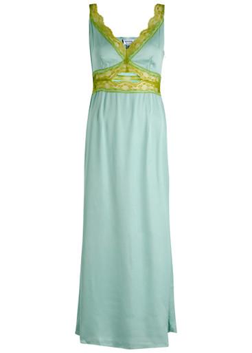 Mimi lace-trim satin midi dress by NEVER FULLY DRESSED
