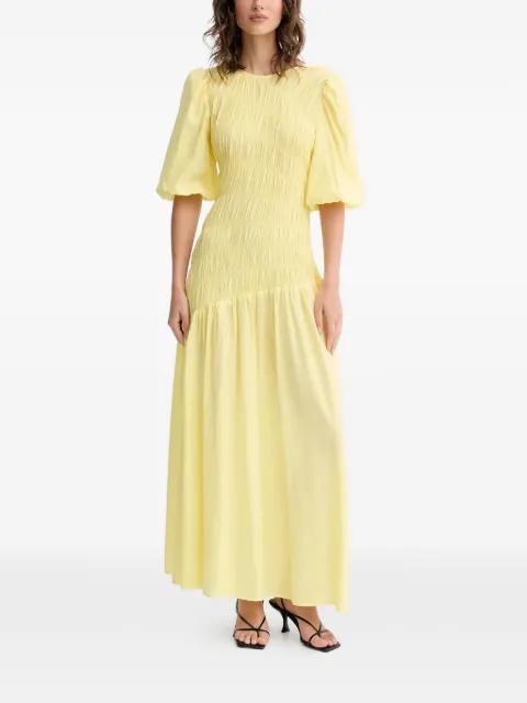 Nara shirred asymmetric dress by NEVER FULLY DRESSED