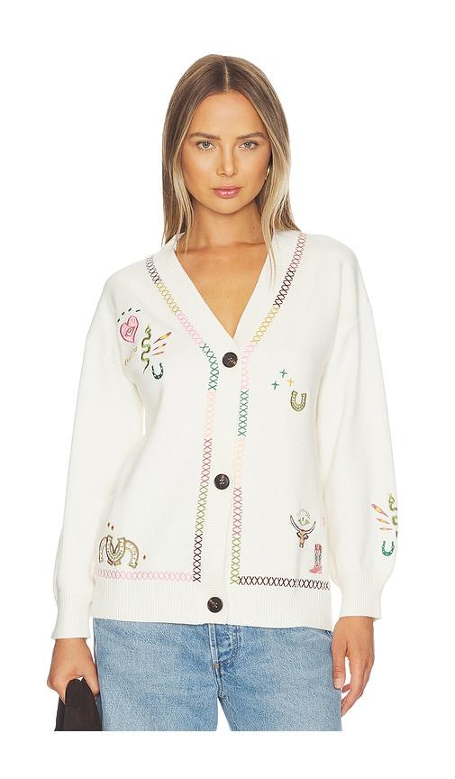 Never Fully Dressed Cream Western Martha Cardigan in Cream by NEVER FULLY DRESSED