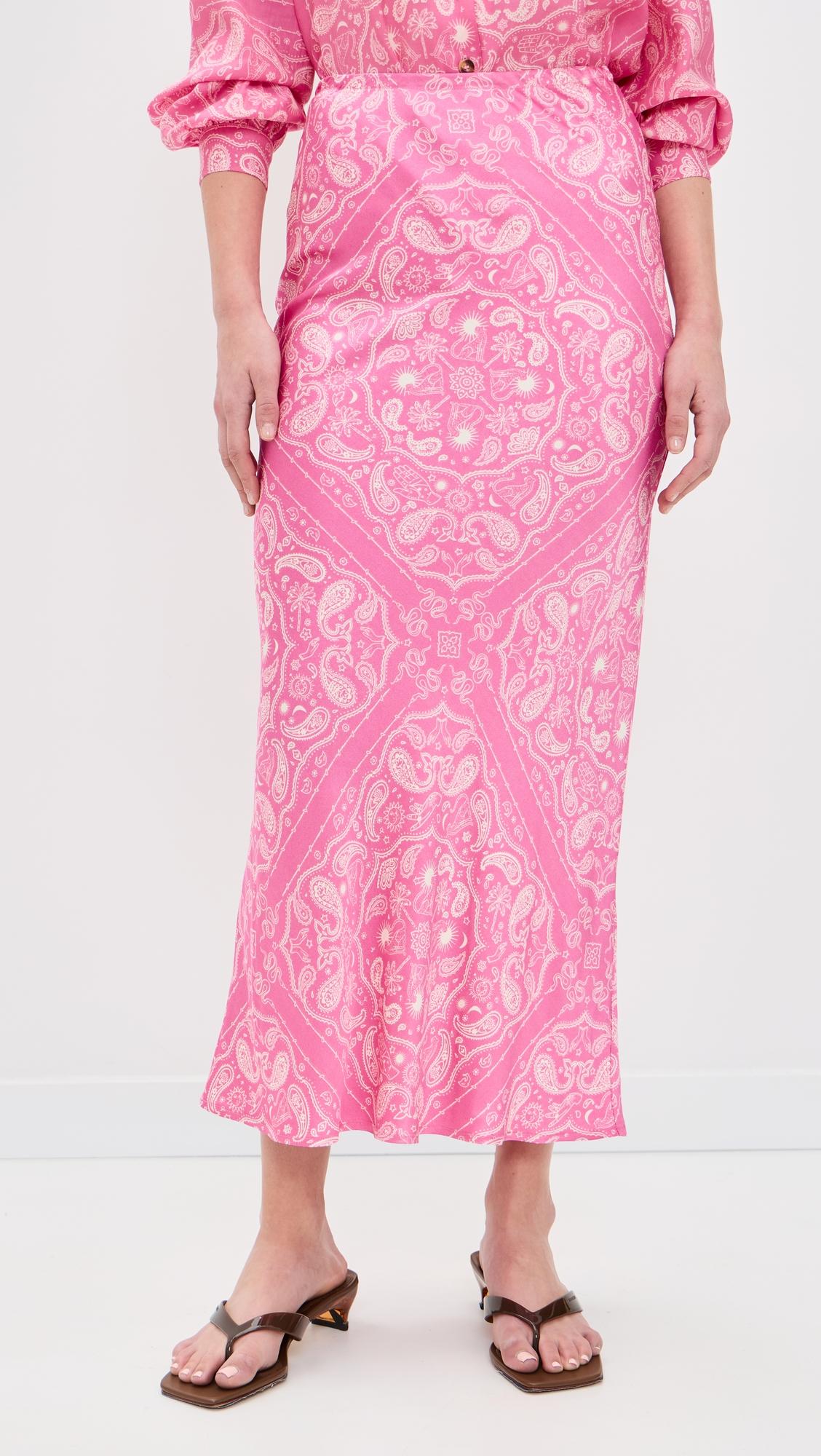 Pink Bandana Dorris Skirt by NEVER FULLY DRESSED