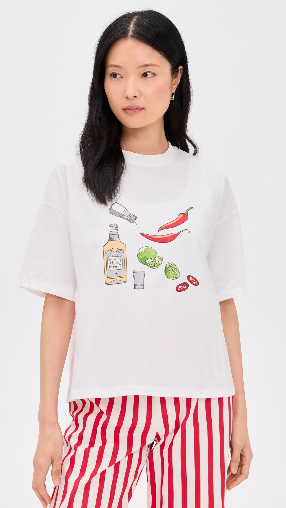 Spicy Margarita Ingredients T-Shirt by NEVER FULLY DRESSED