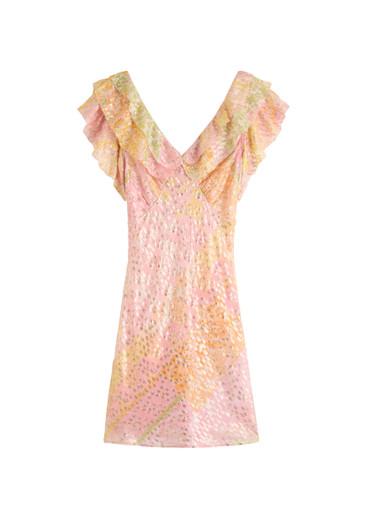 Tilda printed chiffon mini dress by NEVER FULLY DRESSED