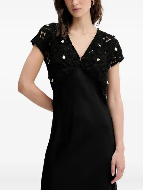 crochet-shell maxi dress by NEVER FULLY DRESSED