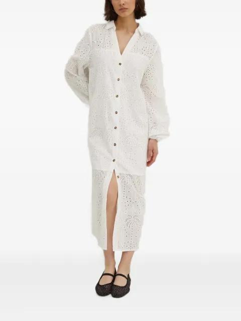 eyelet-embroidered shirt dress by NEVER FULLY DRESSED