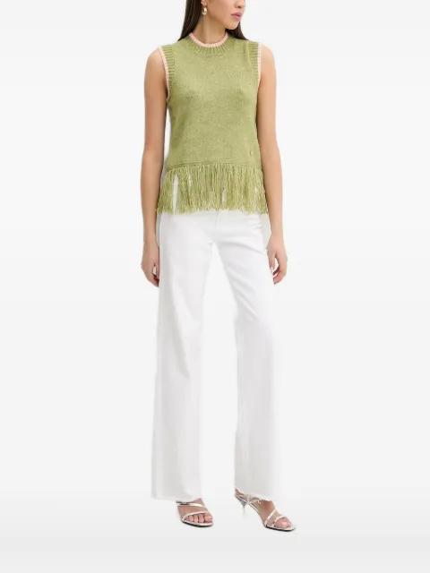fringe-trimmed sleeveless top by NEVER FULLY DRESSED