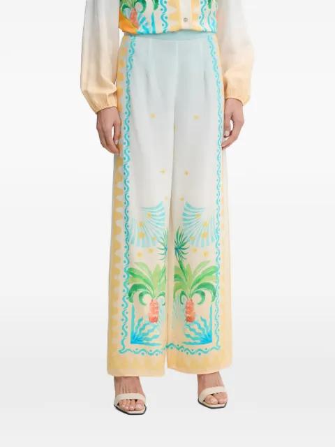 graphic-printed palazzo trousers by NEVER FULLY DRESSED