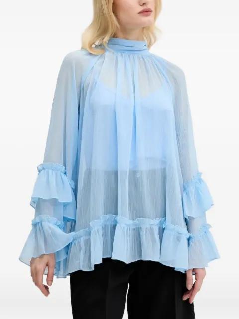 high-neck ruffled top by NEVER FULLY DRESSED