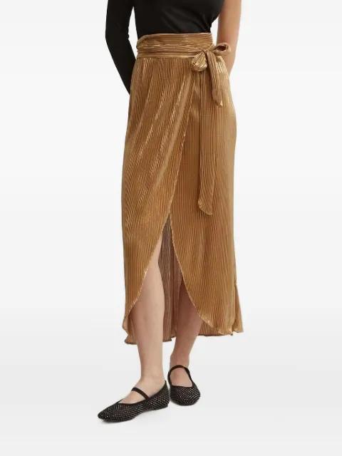 pleated wrap midi skirt by NEVER FULLY DRESSED