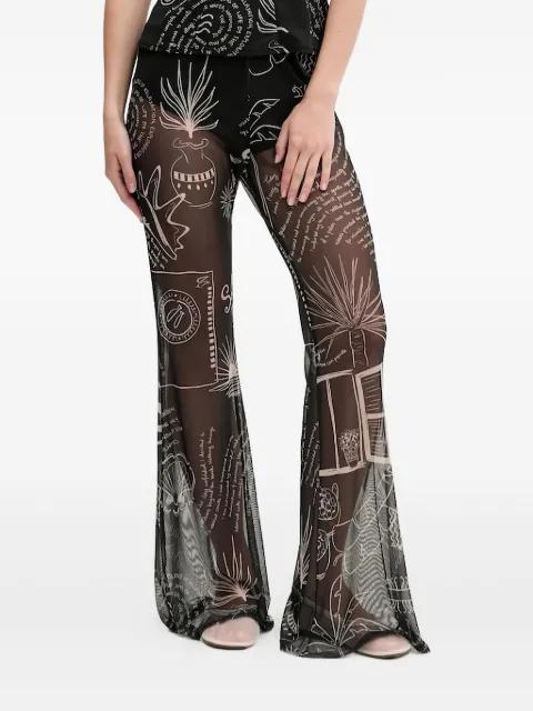 print flared trousers by NEVER FULLY DRESSED