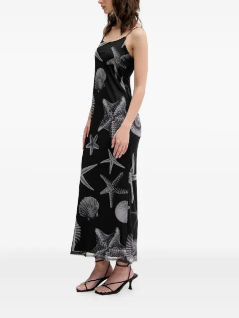 sea-life print slip midi day dress by NEVER FULLY DRESSED