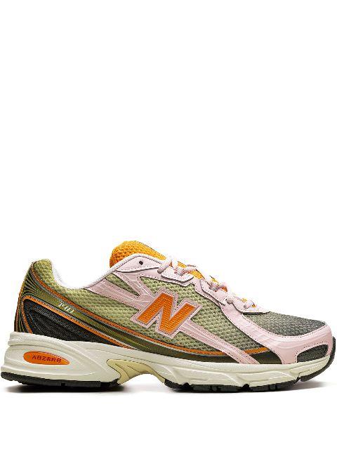 740 "Concepts Saignée -  Icy Pink/Forest Night/Flame Orange/Sylvan Green" sneakers by NEW BALANCE