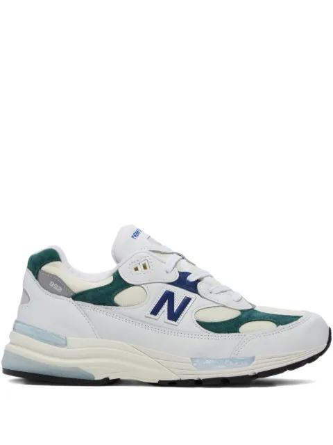 992 "Made in USA - White Marsh Green" sneakers by NEW BALANCE