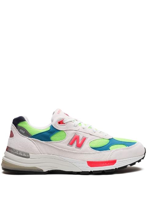 992 "White Neon Cyan" sneakers by NEW BALANCE