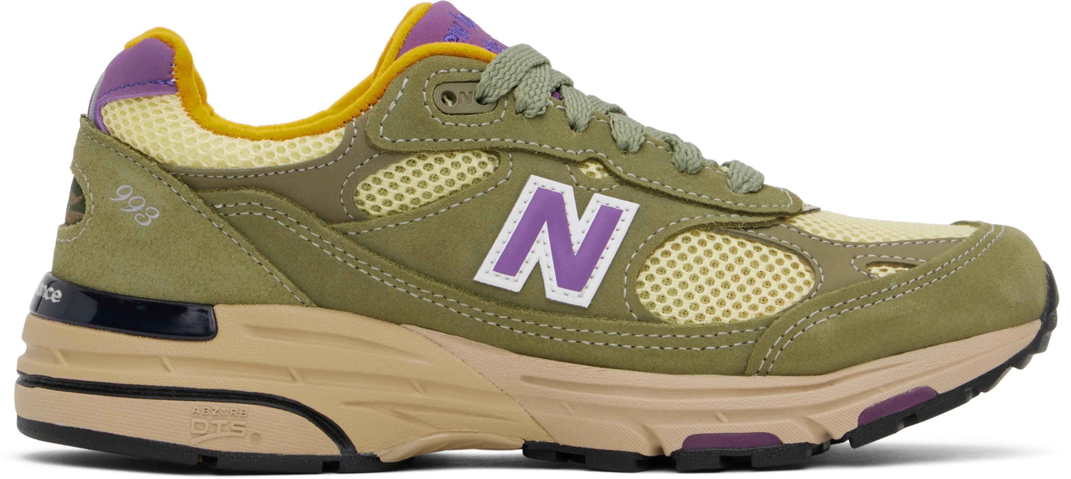 Green & Yellow Made in USA 993 Sneakers by NEW BALANCE