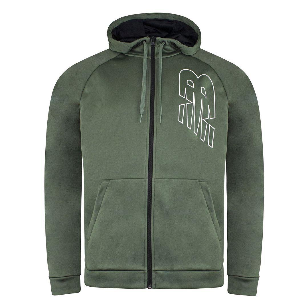 Long Sleeve Green Zip Up Tenacity Fleece Track Jacket by NEW BALANCE