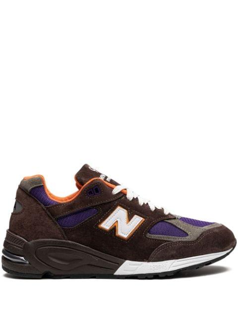 Made in USA 990v2 "Brown/Orange/Purple" sneakers by NEW BALANCE