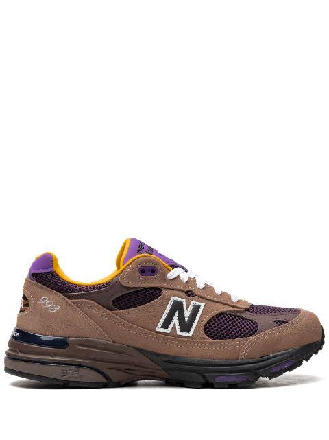 Made in USA 993 "Mushroom/Midnight Violet" sneakers by NEW BALANCE