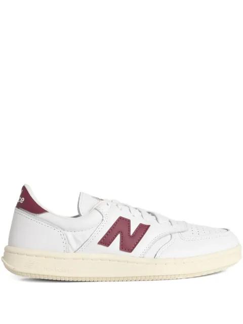 T500 logo-patch leather sneakers by NEW BALANCE