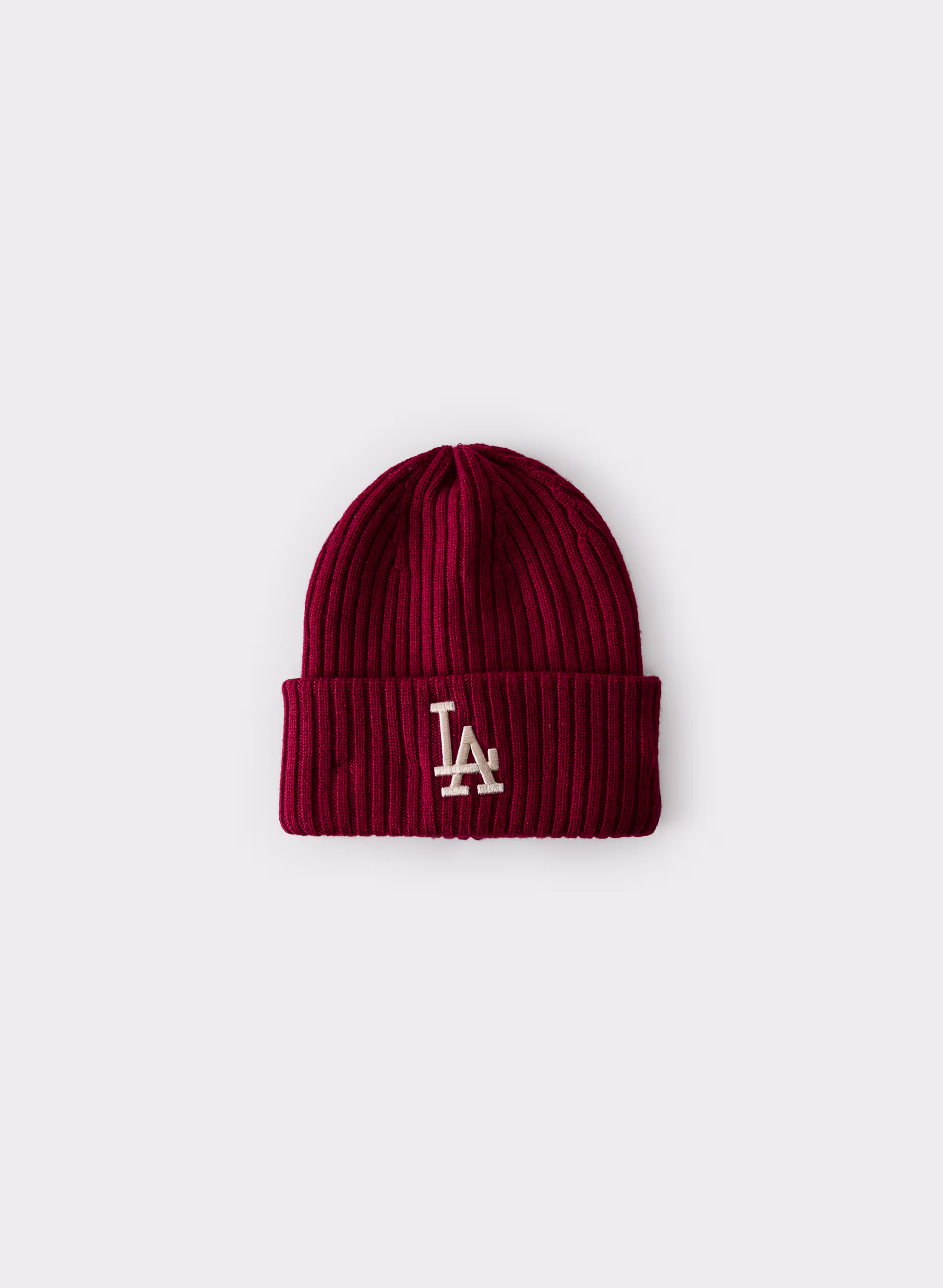LA DODGERS RIBBED MERINO WOOL CUFF BEANIE by NEW ERA