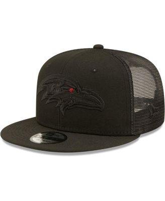 Men's Black Baltimore Ravens Classic 9Fifty Trucker Snapback Hat by NEW ERA