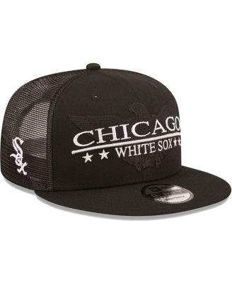 Men's Black Chicago White Sox Patriot Trucker 9FIFTY Snapback Hat by NEW ERA