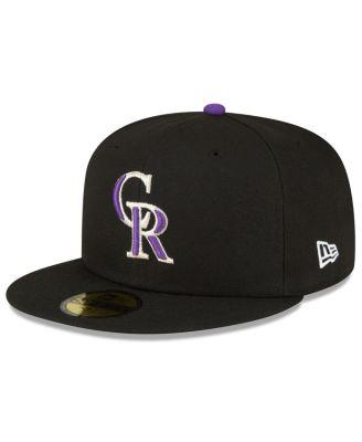 Men's Black Colorado Rockies Authentic Collection Replica 59FIFTY Fitted Hat by NEW ERA