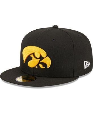 Men's Black Iowa Hawkeyes Evergreen 59FIFTY Fitted Hat by NEW ERA