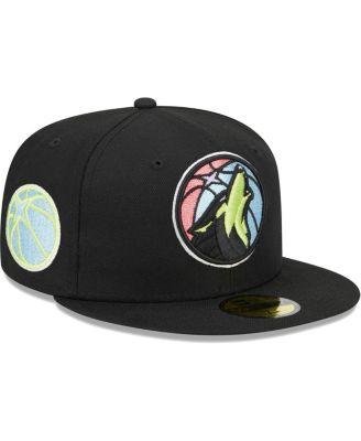 Men's Black Minnesota Timberwolves Color Pack 59FIFTY Fitted Hat by NEW ERA