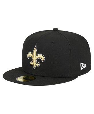 Men's Black New Orleans Saints Main 59FIFTY Fitted Hat by NEW ERA