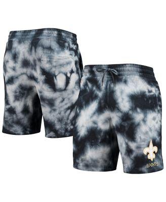 Men's Black New Orleans Saints Tie-Dye Shorts by NEW ERA