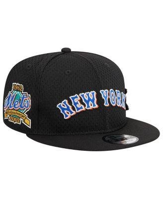Men's Black New York Mets Post Up Pin 9FIFTY Snapback Hat by NEW ERA