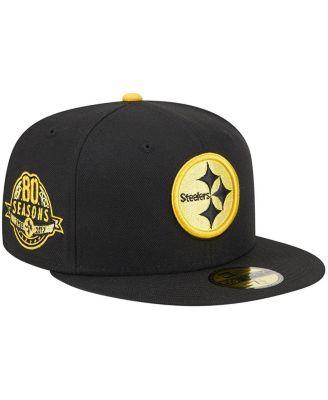 Men's Black Pittsburgh Steelers Pop 59FIFTY Fitted Hat by NEW ERA