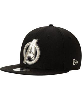 Men's Black The Avengers Logo 9FIFTY Adjustable Snapback Hat by NEW ERA
