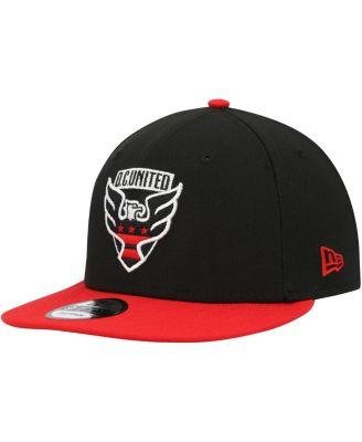 Men's Black and Red D.C. United Two-Tone 9FIFTY Snapback Hat by NEW ERA