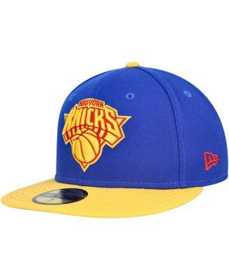 Men's Blue New York Knicks Side Patch 59FIFTY Fitted Hat by NEW ERA
