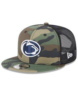 Men's Camo and Black Penn State Nittany Lions Classic Trucker 9FIFTY Snapback Hat by NEW ERA