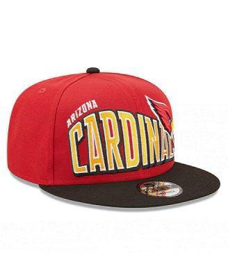 Men's Cardinal, Black Arizona Cardinals Wordmark Flow 9FIFTY Snapback Hat by NEW ERA