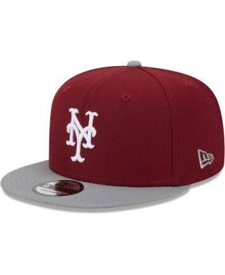 Men's Cardinal New York Mets Two-Tone Color Pack 9FIFTY Snapback Hat by NEW ERA