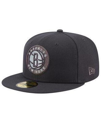 Men's Charcoal Brooklyn Nets Monocamo 59Fifty Fitted Hat by NEW ERA