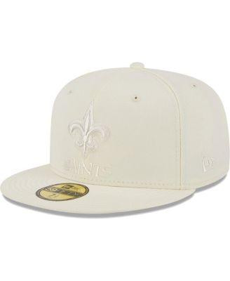 Men's Cream New Orleans Saints Color Pack 59FIFTY Fitted Hat by NEW ERA