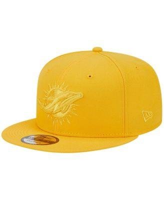 Men's Gold Miami Dolphins Color Pack 9FIFTY Snapback Hat by NEW ERA