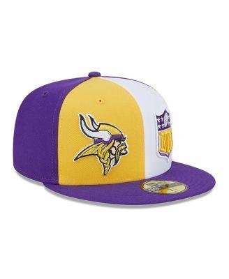 Men's Gold, Purple Minnesota Vikings 2023 Sideline 59FIFTY Fitted Hat by NEW ERA