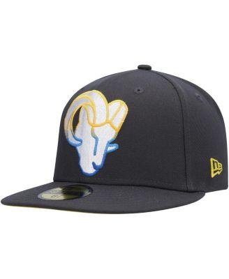 Men's Graphite Los Angeles Rams Color Dim 59FIFTY Fitted Hat by NEW ERA
