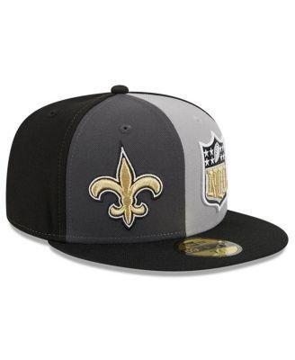 Men's Gray, Black New Orleans Saints 2023 Sideline 59FIFTY Fitted Hat by NEW ERA