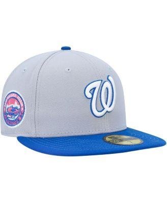 Men's Gray, Blue Washington Nationals Dolphin 59FIFTY Fitted Hat by NEW ERA