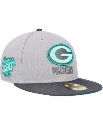 Men's Gray, Graphite Green Bay Packers Aqua Pop 59FIFTY Fitted Hat by NEW ERA