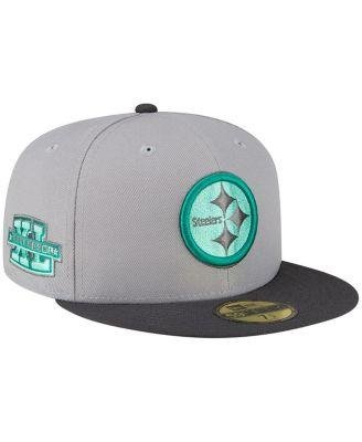Men's Gray, Graphite Pittsburgh Steelers Aqua Pop 59FIFTY Fitted Hat by NEW ERA